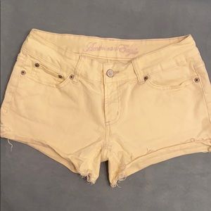 American Eagle Lemon Sherbet Denim Shorts
